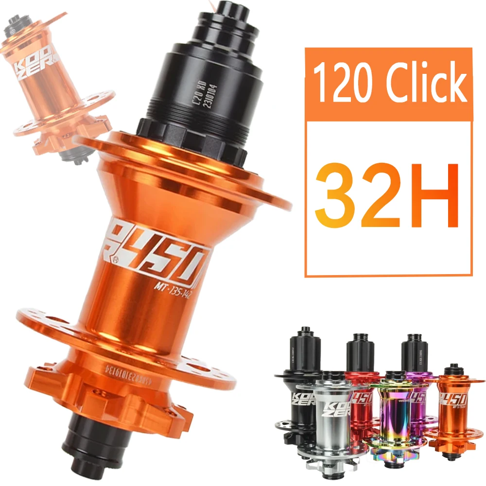 

KOOZER 32-hole Mtb Thunder Masses 120 Click 10x135 Rear Hub Quick Release Cube Pro 7 Mtb Bicycle Micro Spline 12V
