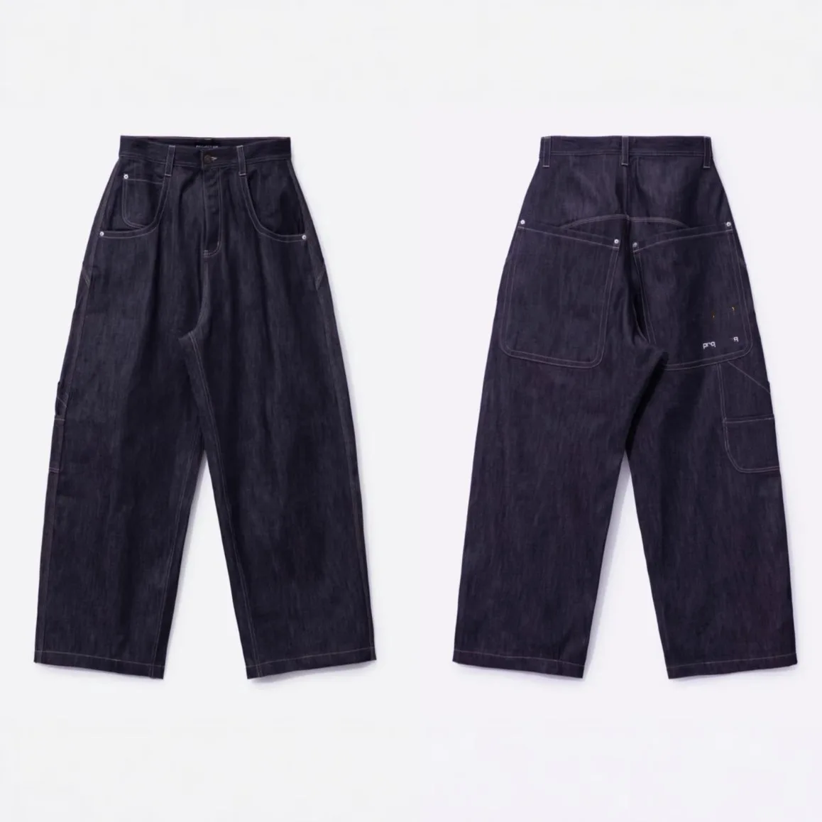 

Grailz Project G/R Deconstructed Style Vintage Silhouette Denim Jeans High-Street Casual Relaxed Fit Unisex Jeans