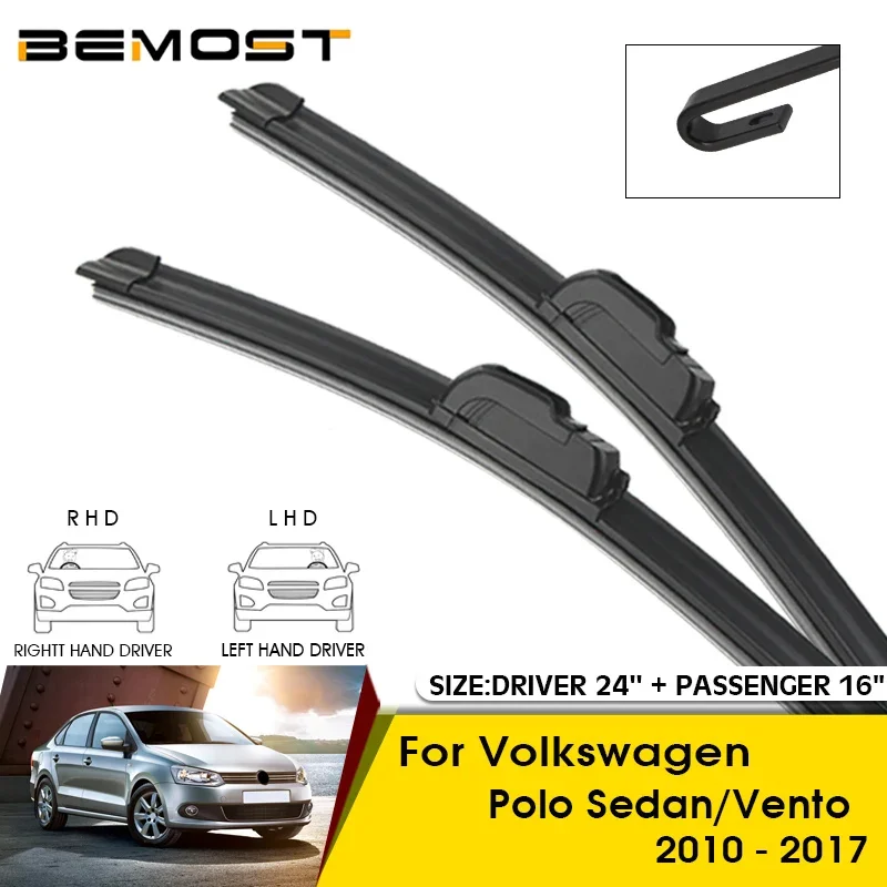 Car Wiper Blades For Volkswagen Polo Sedan/Vento 2010-2017 Windshield Windscreen Front Window Blades  24