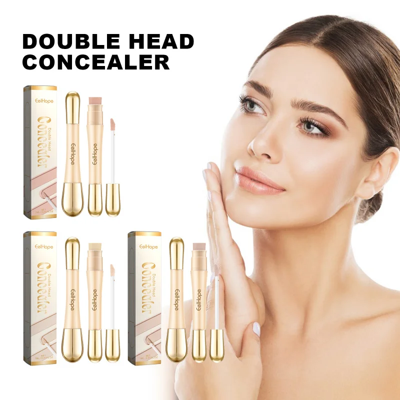 

Double Head Concealer Stick - Natural White, Waterproof & Long Lasting for Dark Circles & Blemishes, Creamy & Blendable Formula