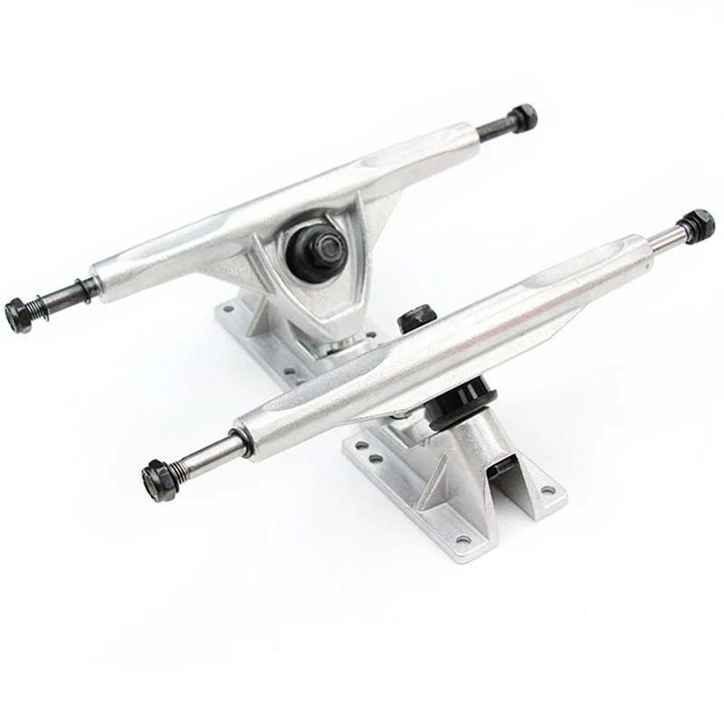 

7Inch LongBoard Trucks Skateboard Truck for Flat-Plate Bridge Aluminum Universal Longboard Skate Board Bracket,Silver