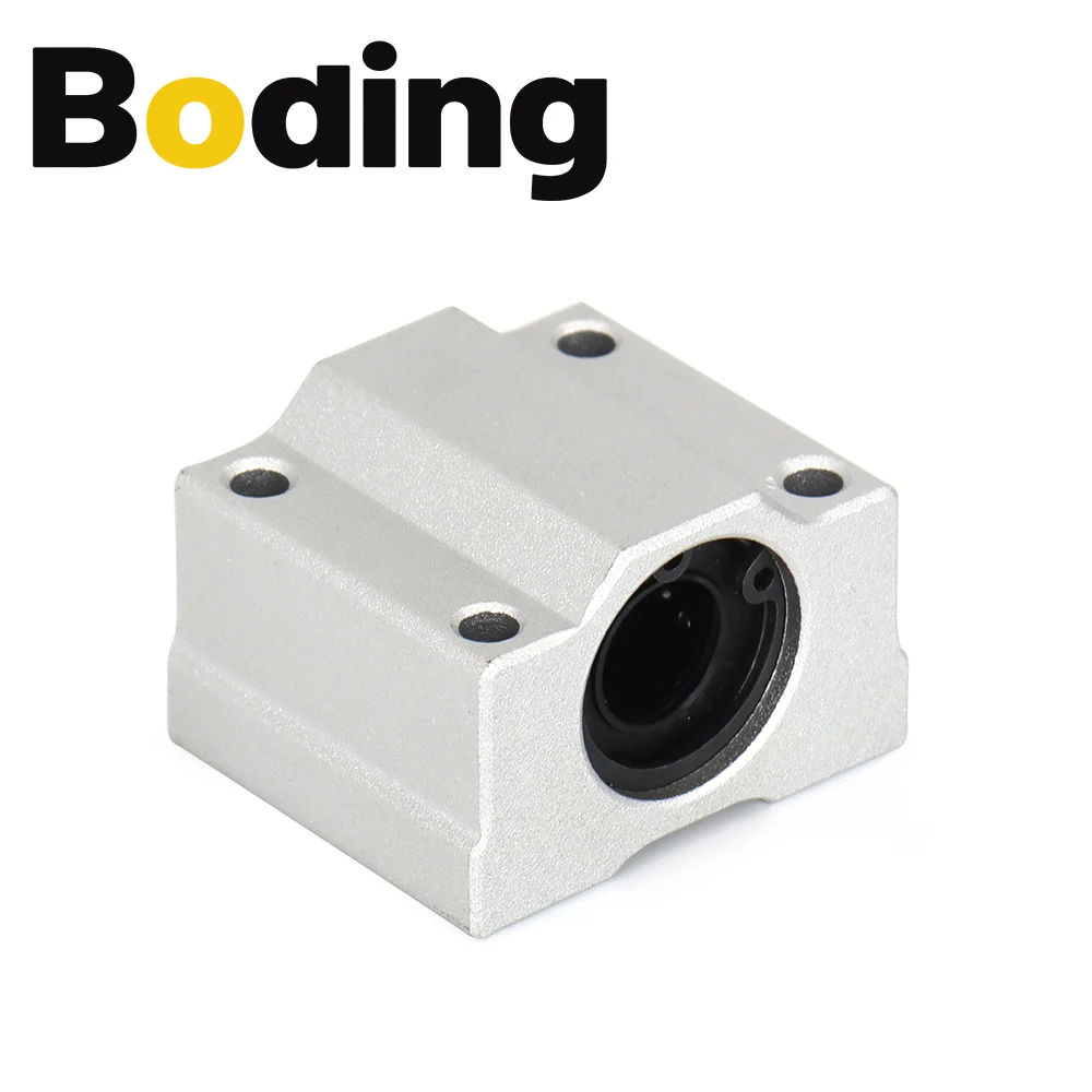 BODING 4Pcs Linear Motion Ball Bearing Slide Block Bushing SCS6UU SCS8UU SC10UU SCS12UU Linear Shaft CNC 3D Printer Parts