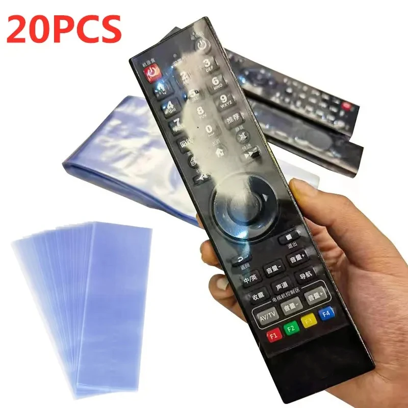 5/10/20PCS PVC Clear Heat Shrink Protective Film for TV Air Condition Remote Control Dustproof Cover Waterproof Protective Case