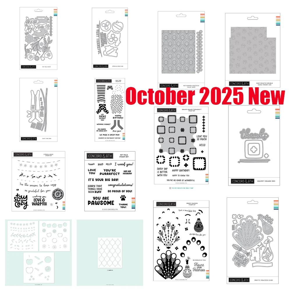 

Citrus & Spice Pretty Peacock Metal Cutting Dies Stamps and Stencils for DIY Scrapbooking Handmade Photo Album 2025 October New