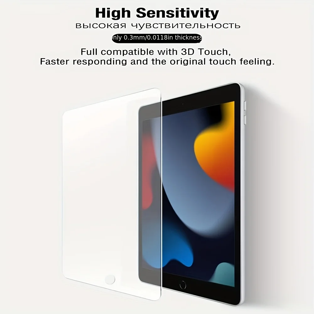For iPad 7th, 8th and 9th generation (2019/2020/2021) scratch-resistant high definition transparent screen protector - scratch