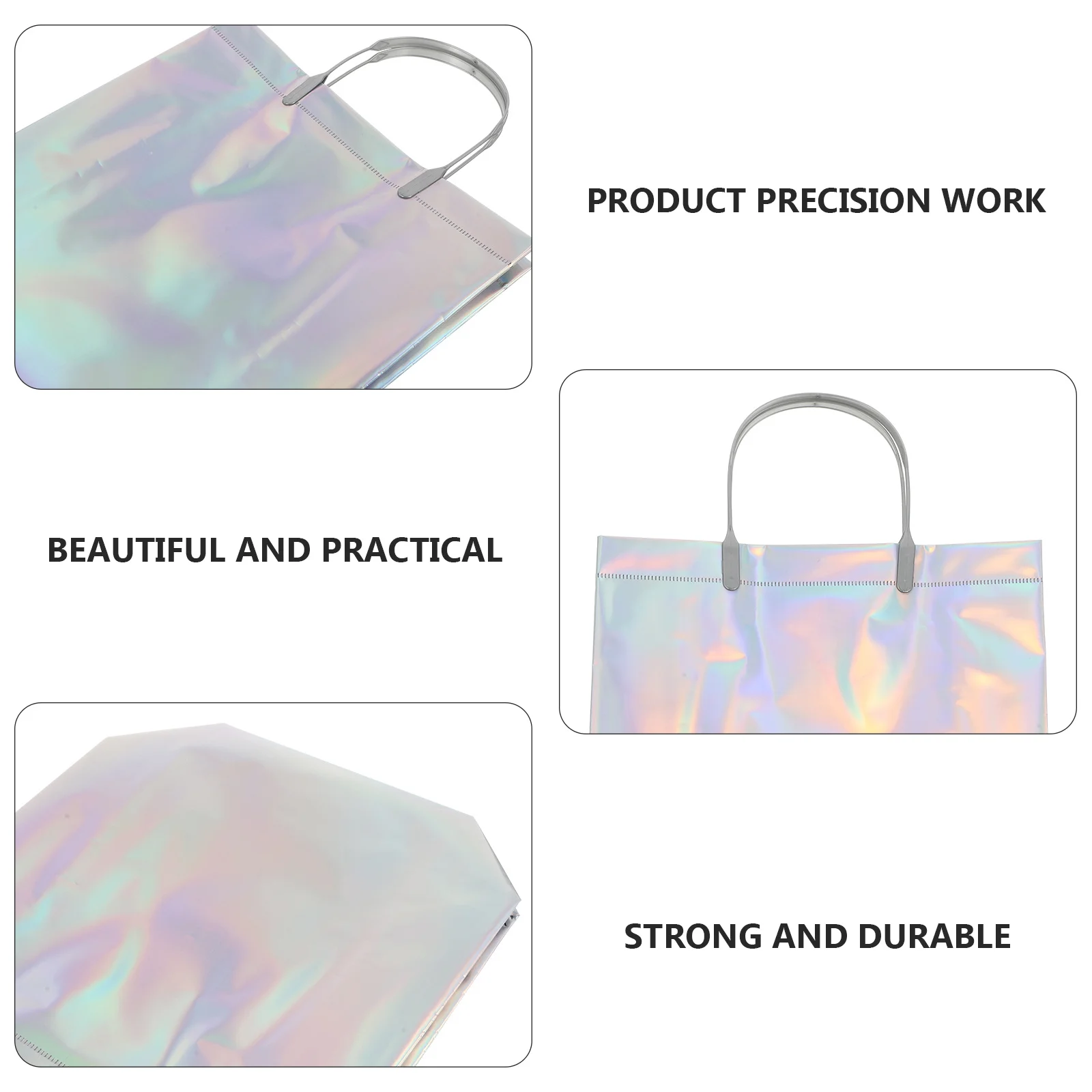 

5Pcs Gift Shopping Bags Waterproof Portable Storage Tote Bag Grocery Handbag for Outdoor Home Use Multipurpose Reusable