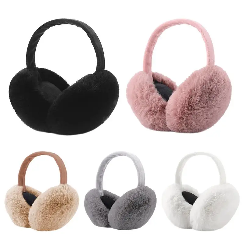 

Winter Ear Muffs Fluffy Foldable Ear Warmers Removable Ear Protection Soft and Warm Ear Covers for Men Women and Kids