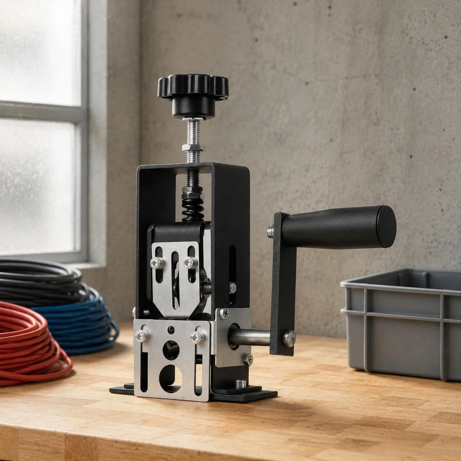 Manual Wire Stripping Machine Stable Base Hand Crank Wire Peeling Machine Cable Stripper Adjustable Industrial Tool Heavy Duty