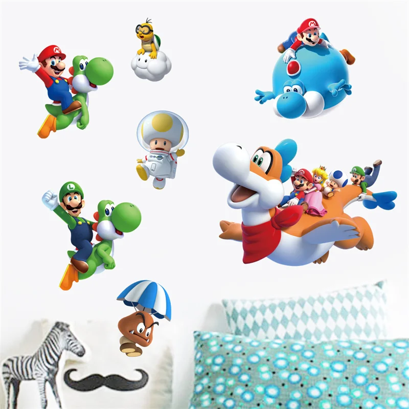 MINISO 3D Cartoon Game Wall Sticker For Kids Rooms Decals Nursery Home Decor Vinyl Mural For Boy Bedroom Living Room Mural Art