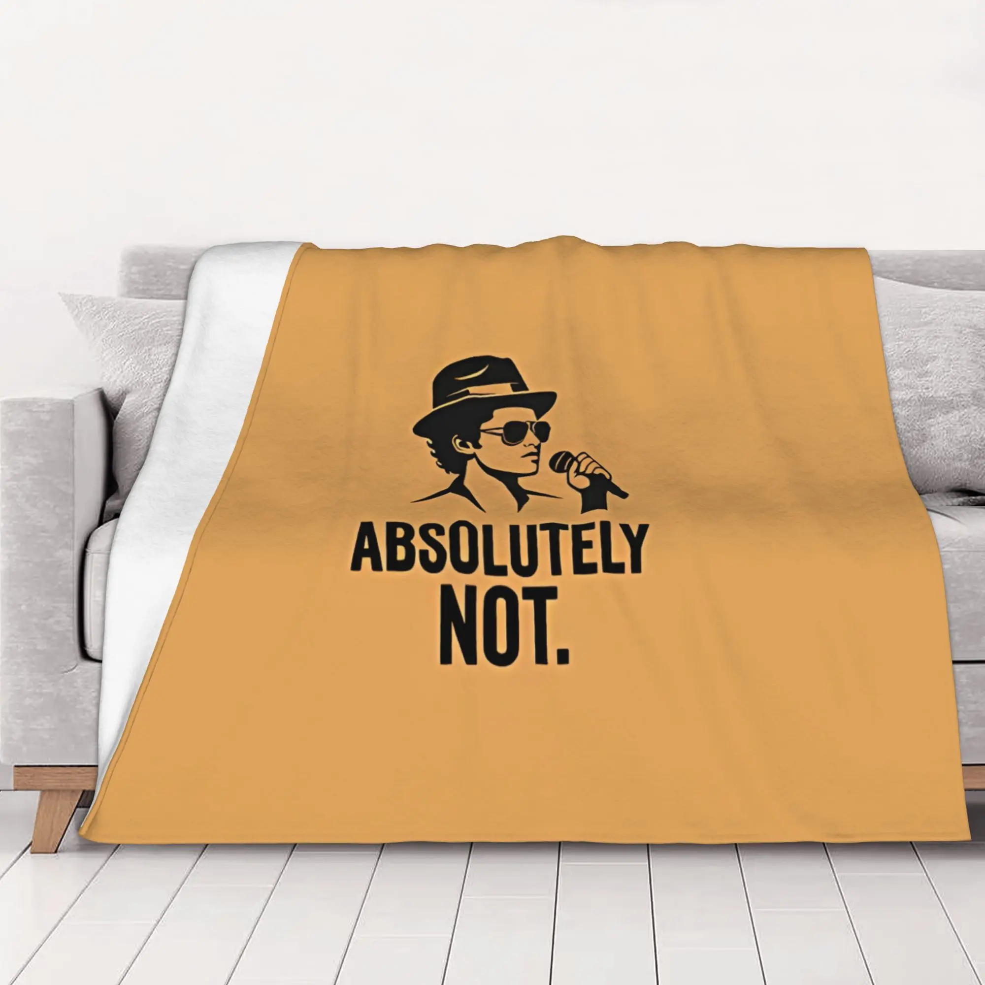 1PC Bruno Mars Silhouette Typography Bruno Mars home room decorations Winter Blankets for Adults Bedding Home Interior Sofa Knee