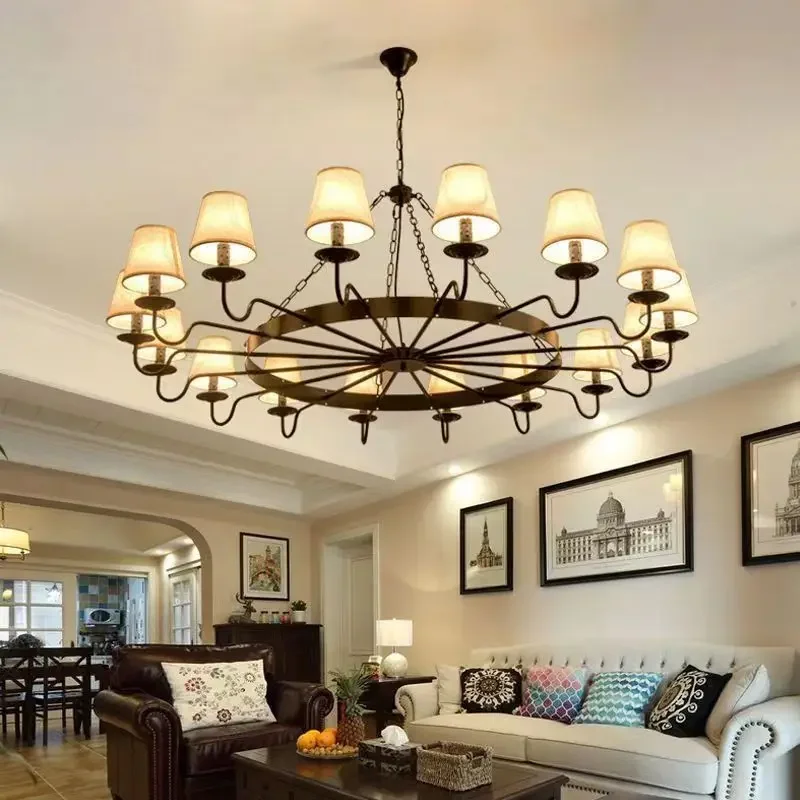Vintage Chandelier Themed Restaurant Creative Personalized Clothing Private Rooms Industrial Style Living Room Lighting Fixtures