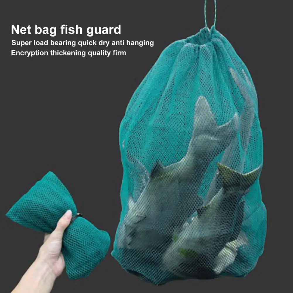 Mesh Bag Nylon Fishing Mesh Dense Hole Loaded Fish  Useful Folding Design Fishing Net