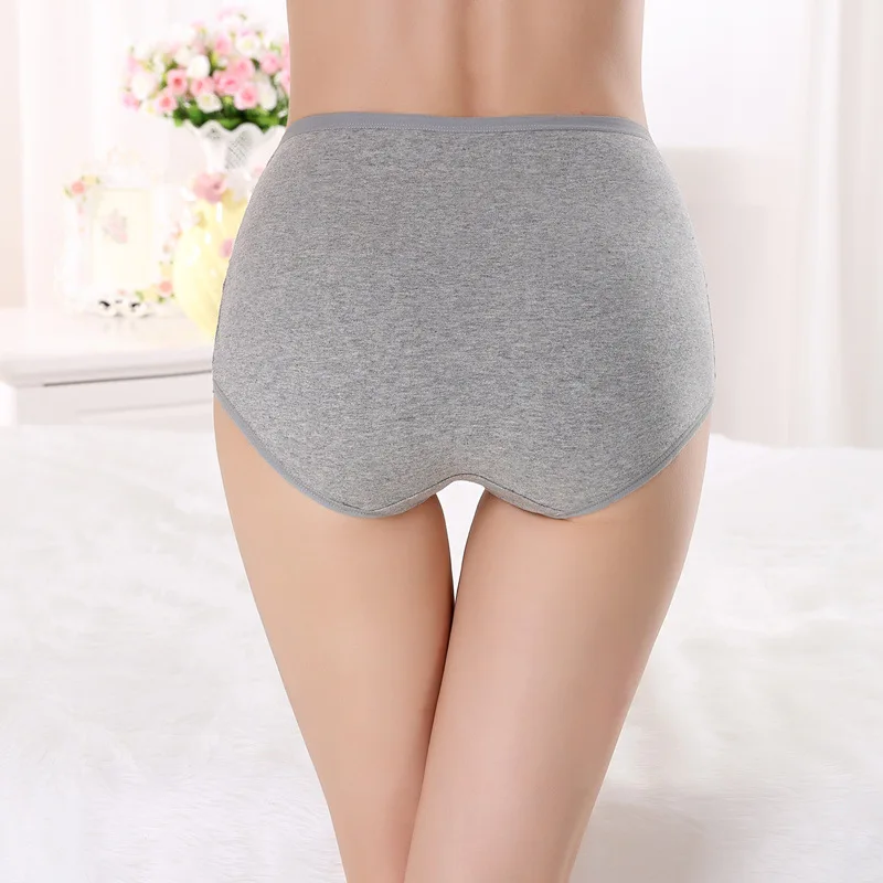4Pcs/Lot High Waist Panties Women Underwear Cotton Shapers Body Slimming Plus Size Briefs Underpants Female Sexy Lingerie Shorts
