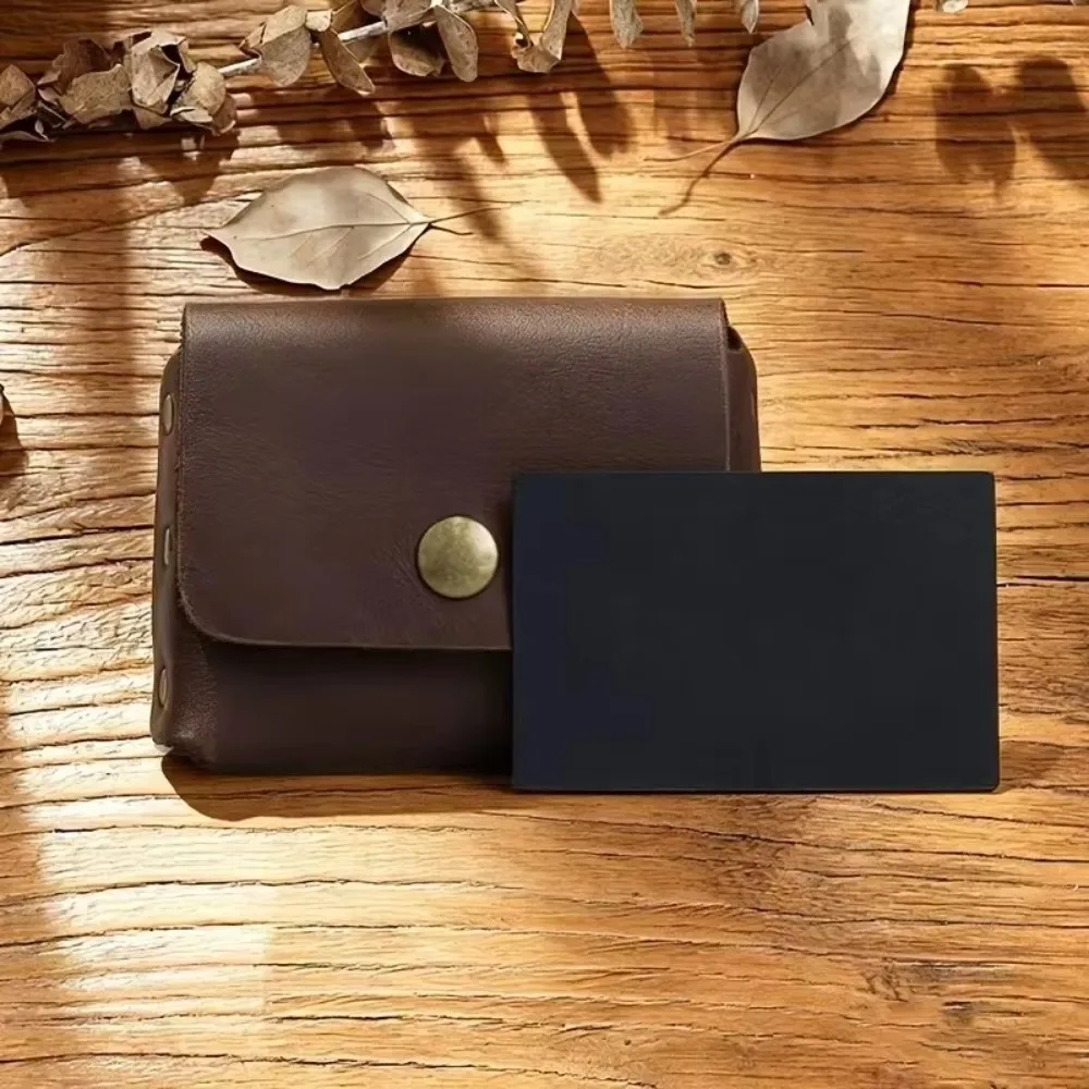 Durable PU Leather Waist Bag Rivet Studded Belt Wallet Compact Portable Travel Pouch Daily Commuting
