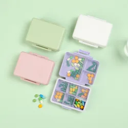 Mini Portable Pills Organizer Case 9 Grids PillBox Tablet Storage Container Weekly Medicine Pill's Box Pill Case Drug Dispense