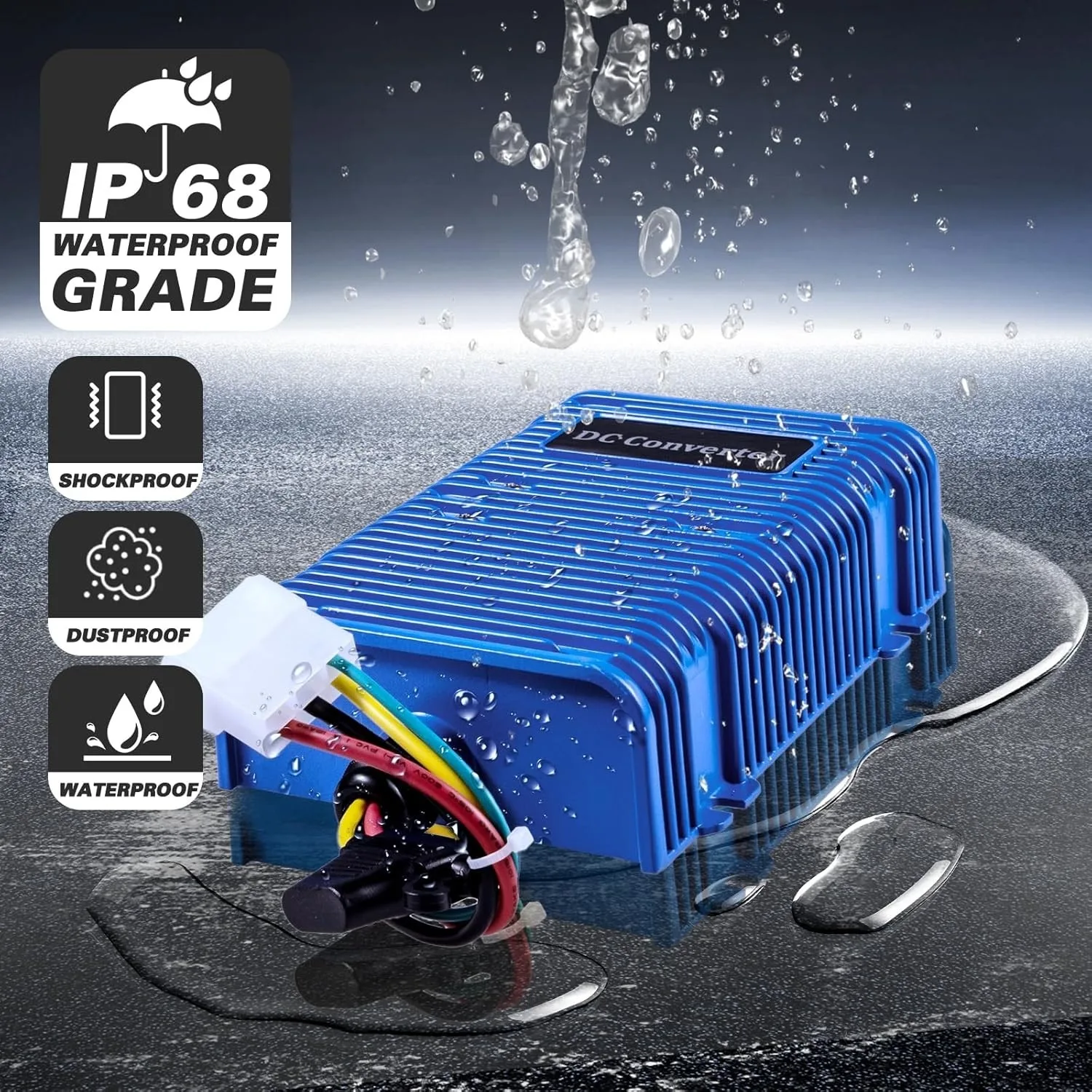 Golf Cart DC Voltage Converter 36V/48V to 12V, 30Amp 360W for EZGO ClubCar Yamah
