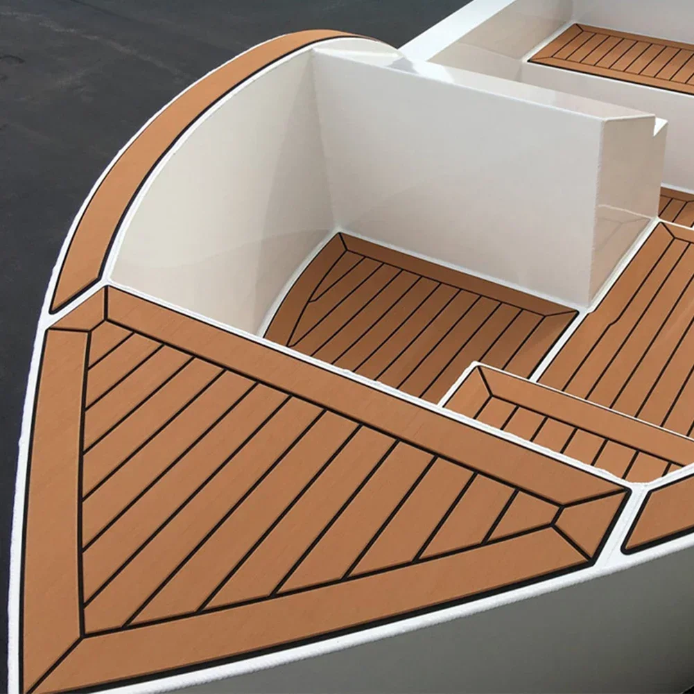 58x2400x5mm Single Strip Imitated Teak Yacht Boat Deck Mat Flooring Brown Anti Skid Mat Pad EVA Foam marine Boating Accessories