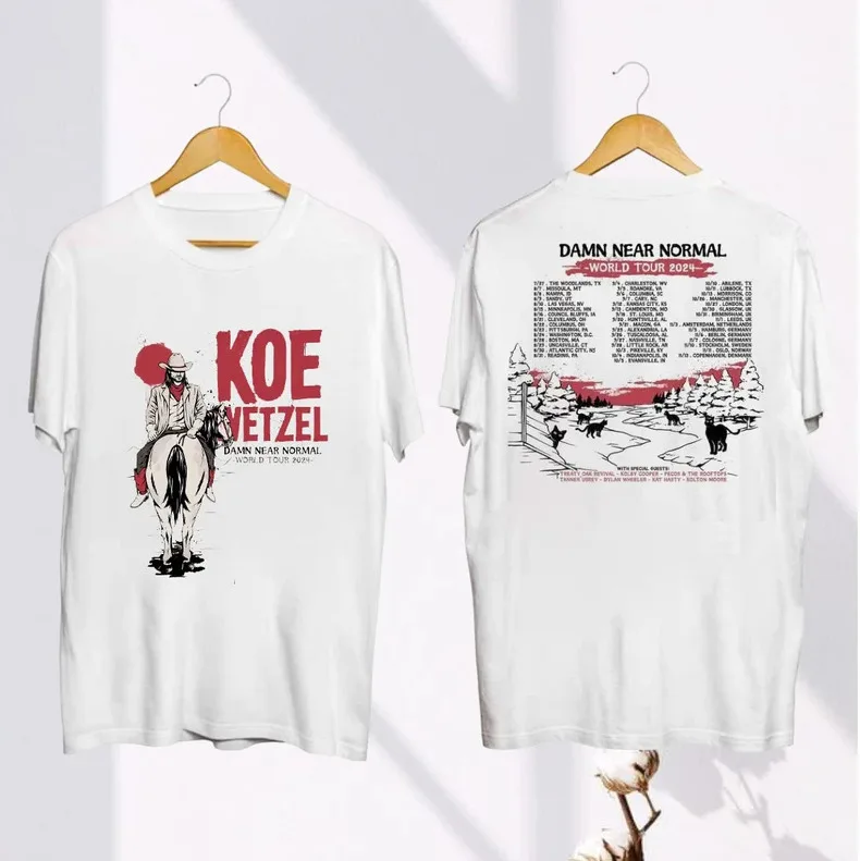 Koe Wetzel Damn Near Normal World Tour 2024 Shirt