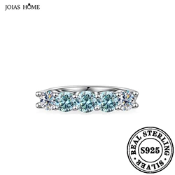 JOIAS HOME Fashion Silver 925 D Color 4mm moissanite Women's Ring 1.5CT Moissanite Wedding Ring Bride Luxury And Grand Style