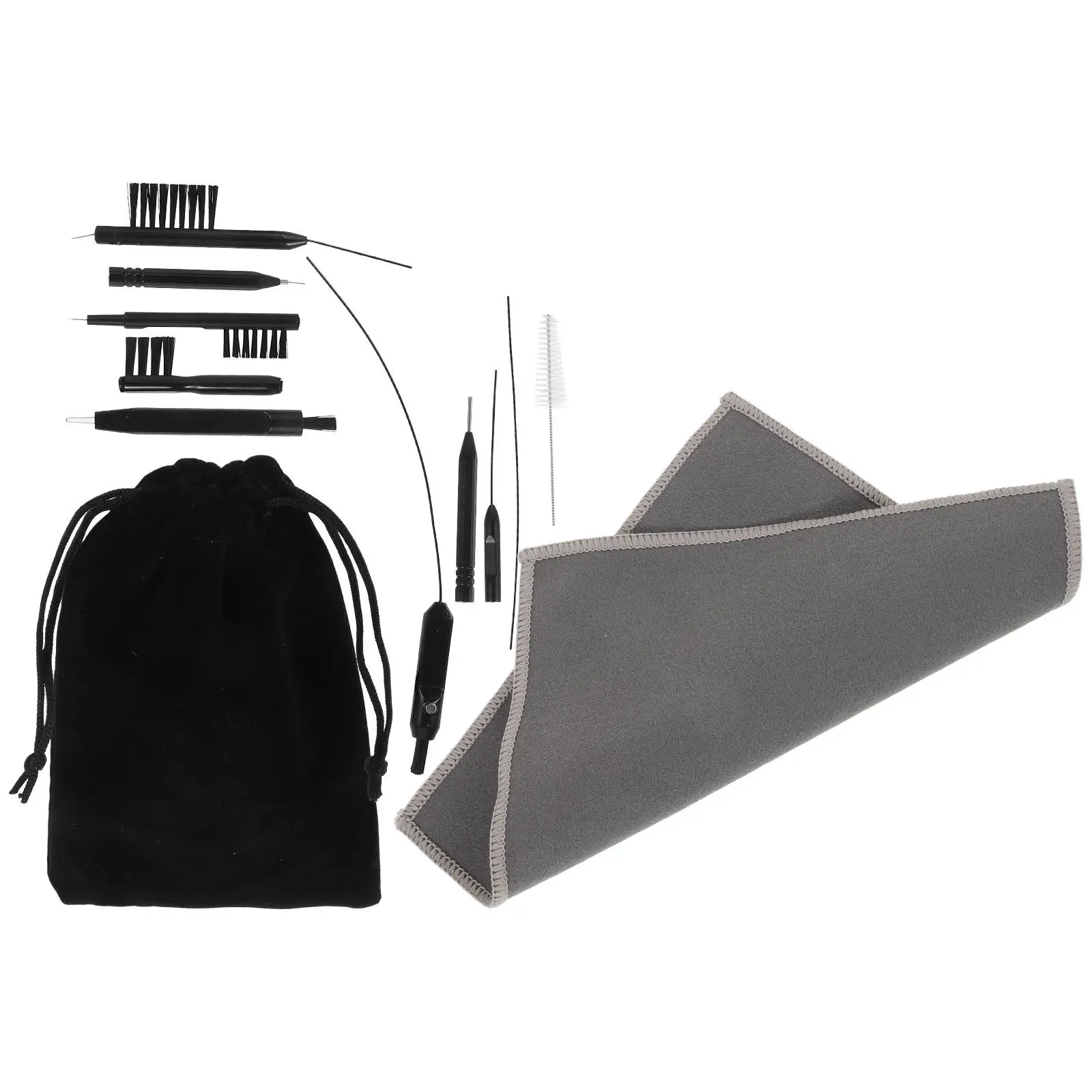 

Набор для чистки слуховых аппаратов: портативная практичная щетка для трубок, прочный набор для удаления ушной серы из АБС-пластика и нейлона, ручной комплект для чистки слуховых аппаратов