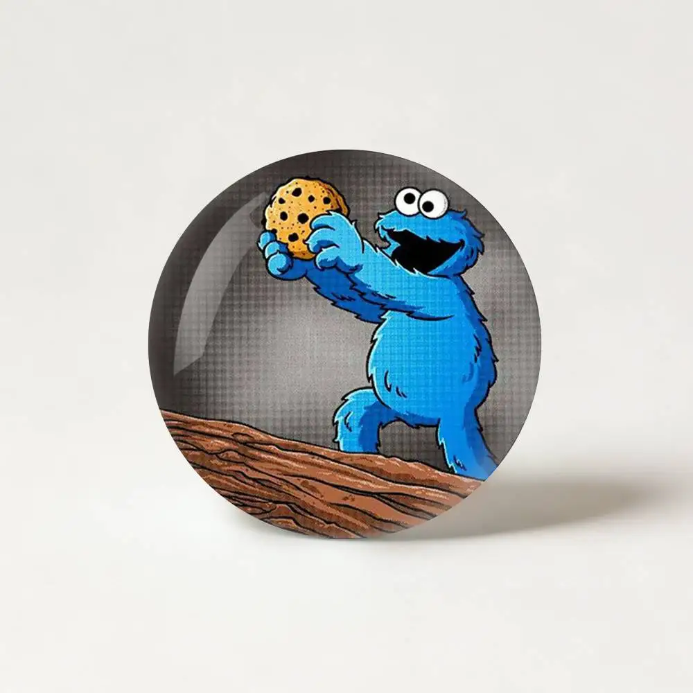 C-Cookie-M-Monster Badge Tinplate Soft Button Pin Brooch Metal Badge Custom Jewelry Accessories Hat Bag Lapel