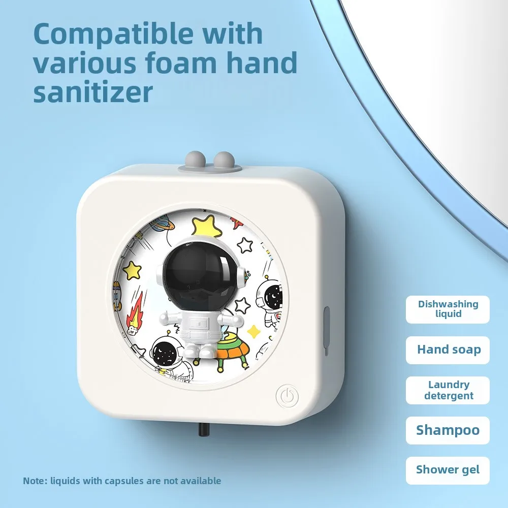 Full Automatic Foam Mobile Phone Soap Dispenser Kitchen Mobile Phone Sensor Children's Foam Hand Soap Astronaut Style