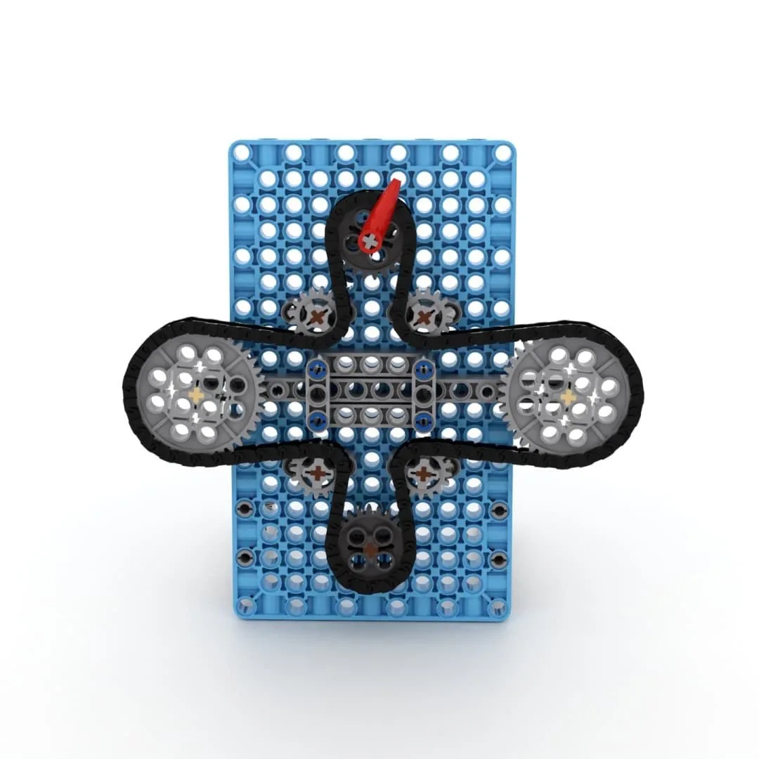 Small Engineer Building Blocks Toy Small Particle Technology Mechanical Gear Model Assembly Variable Chain Transmission Mechanis