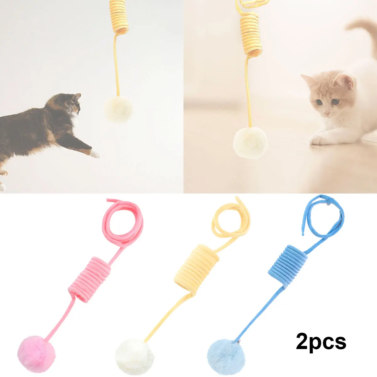 

Funny Kitten Self Play Toys Cat Teaser Interactive Rod With Ball Toys For Cats Teaser Interactive Rod Pet Cats Toys Stick