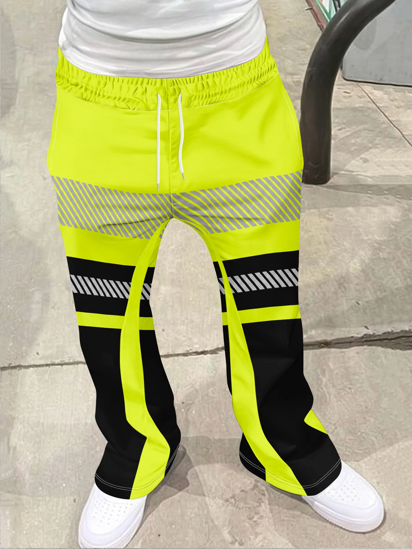 

Street Cartoon Hip Hop Flared Bell Bottom Pants Men Women Loose Oversized 3D Full Print Mid Rise Casual Streetwear Sweatpants