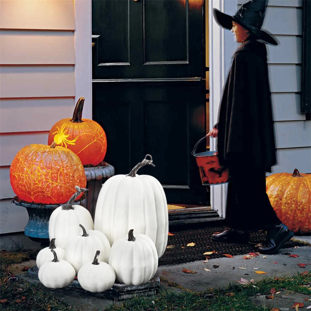 7Pcs Simulation Pumpkin Model Artificial Pumpkin Decoration Home Table Decor for Thanksgiving and Halloween - view 4
