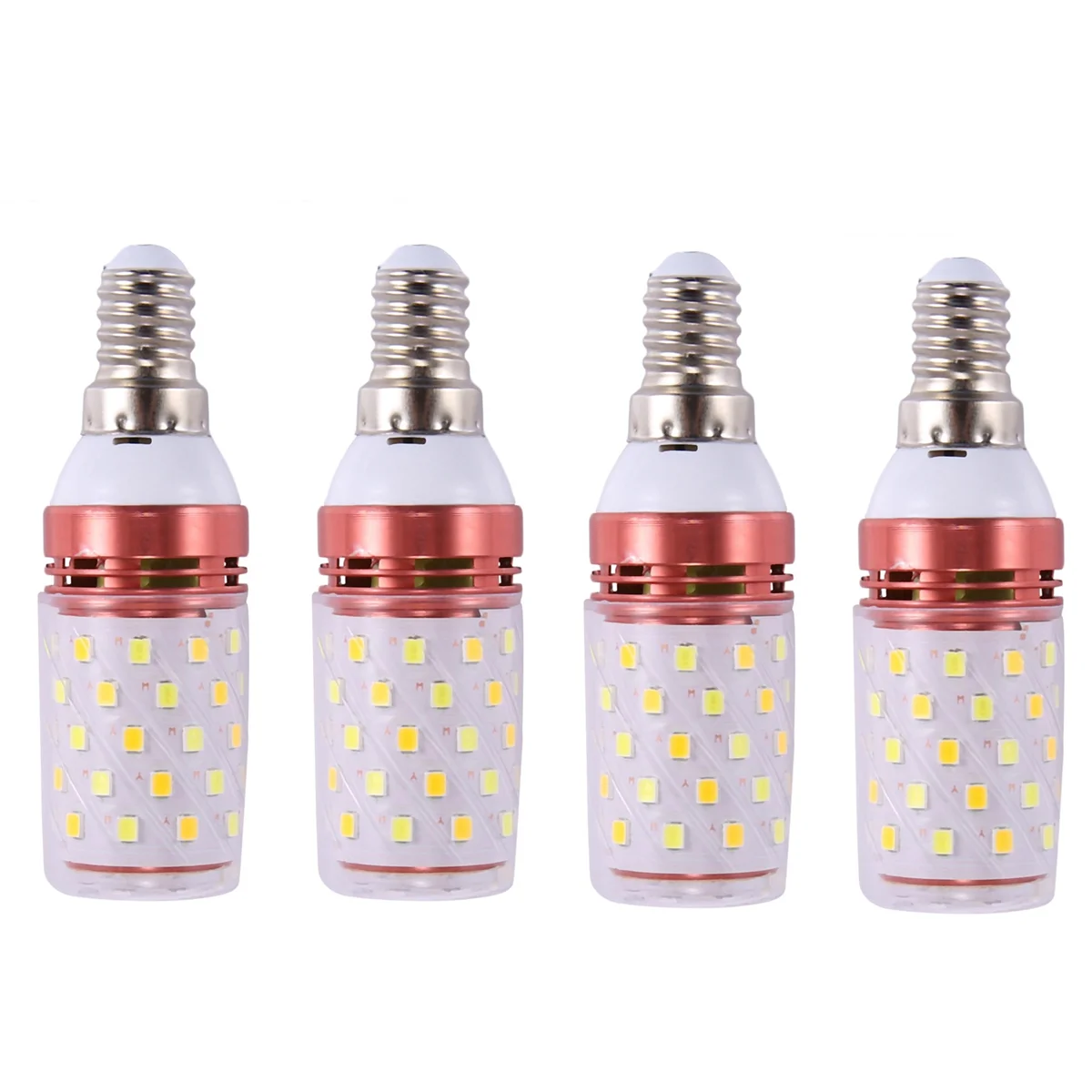 A71P 4X 3 درجات حرارة اللون المتكاملة SMD LED مصباح الذرة E14 AC85V - 265V أبيض دافئ عالي الضوء 12W #1