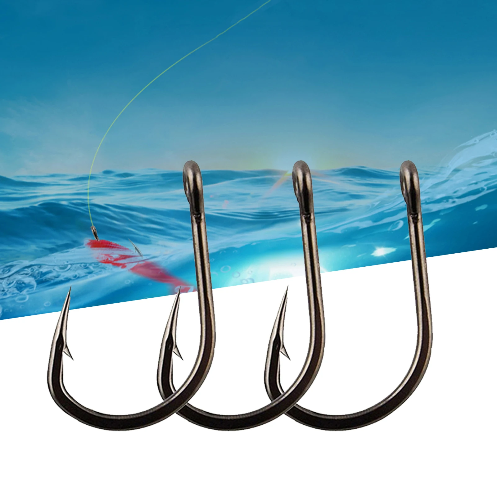 Fishhooks Fishing Tool Sharpened Hooks 100Pcs Grinding Non-Barb Sickle-Shaped Ice Fishing Tools