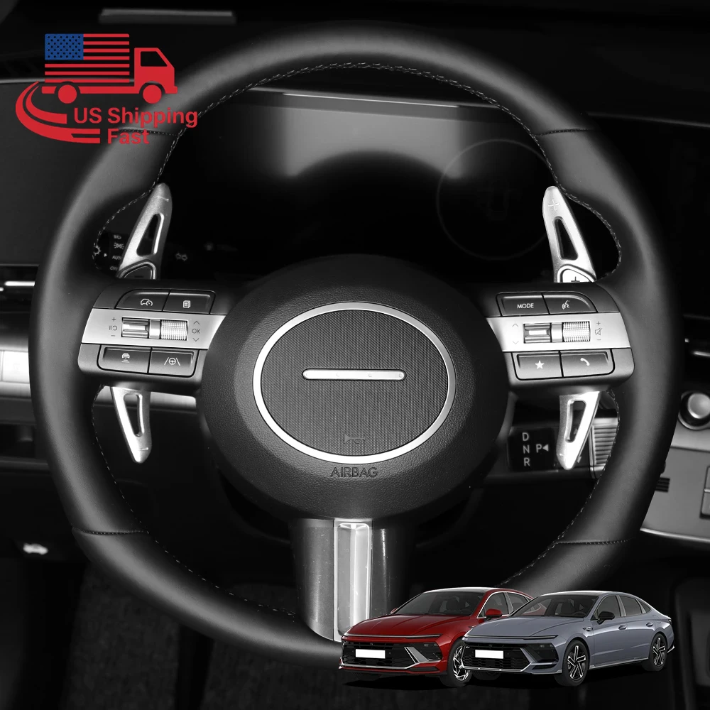 

For Hyundai Sonata 2025 2026 2PCS Aluminum Alloy Steering Wheel Paddle Shifter Extension Cover Trim Accessories