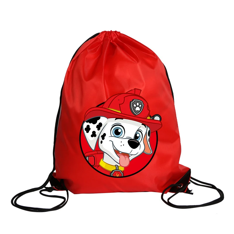 Paws Patrols Skye Chases Drawstring Bundle Pocket Bag Cartoon Sports Waterproof Backpack Anime Terylene Basketball Bags New Gift