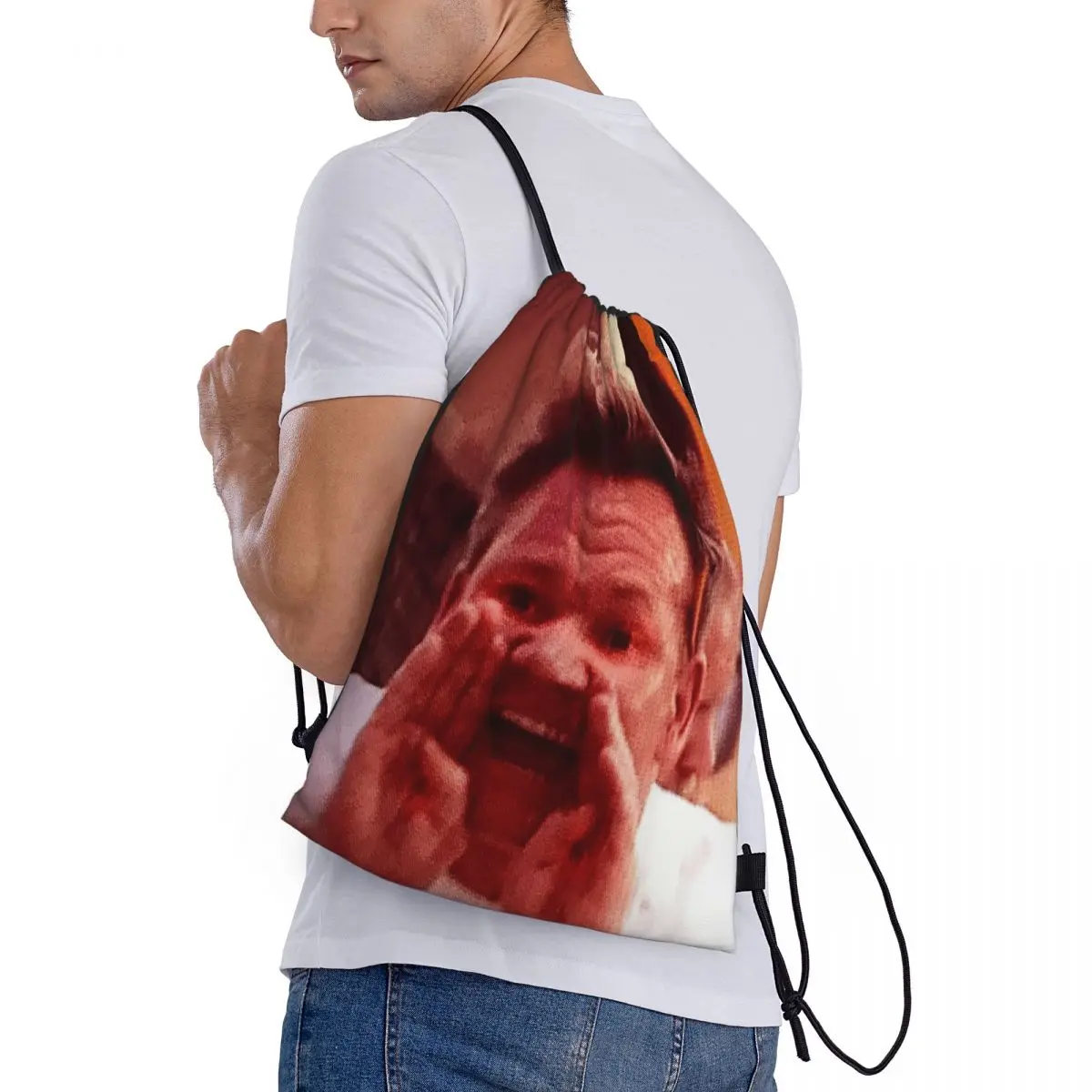 

Gordon Ramsay Backpacks Multi-function Drawstring Bags Shoes Bag Book Bags for Man Woman Students