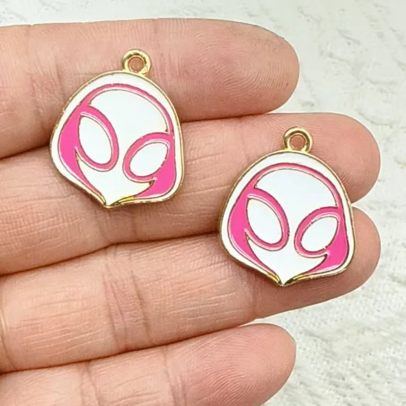 10pcs Cartoon Charm Jewelry Accessories Diy Making Enamel Necklace Earring Pendant Keychain Charms Alloy Metal Gold Plated view 4