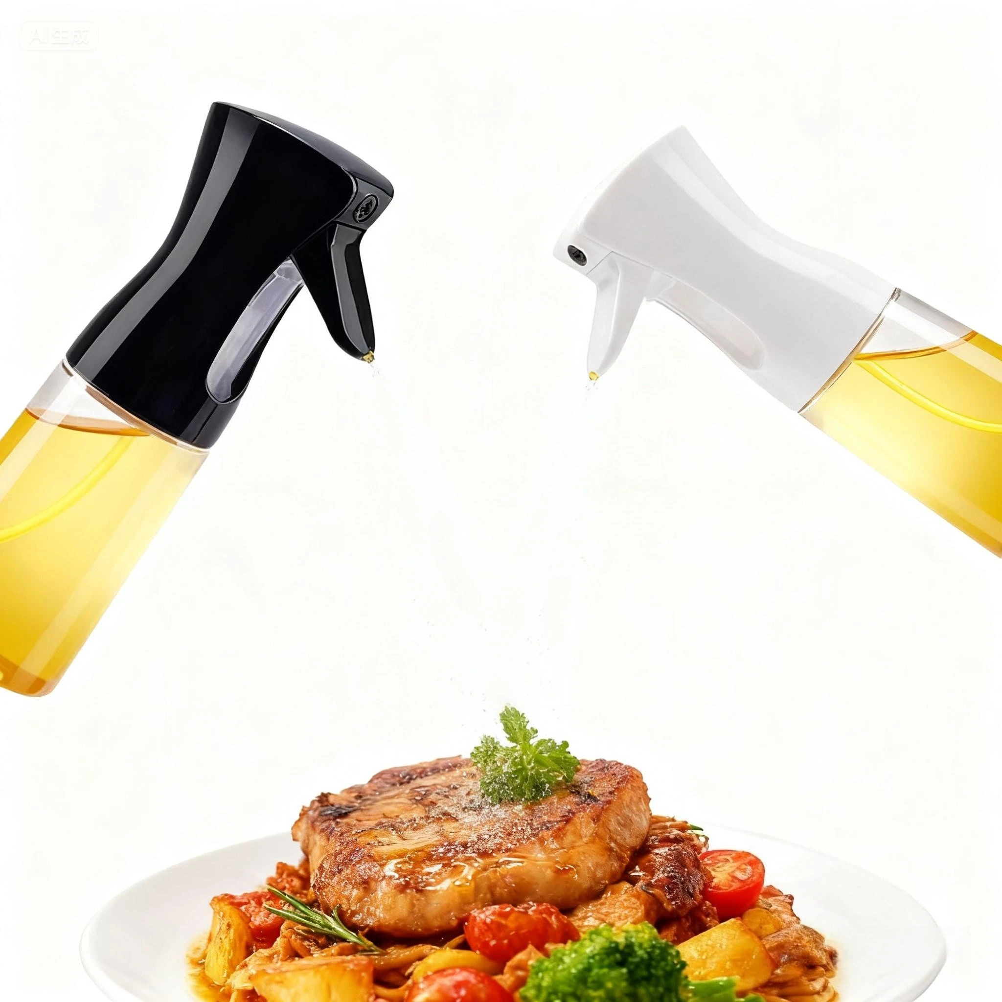 

200/300ml Oil Spray Bottle BBQ Cooking Olive Oil Sprayer Kitchen Baking Oil Spray Empty Bottle Vinegar Bottle oil brush