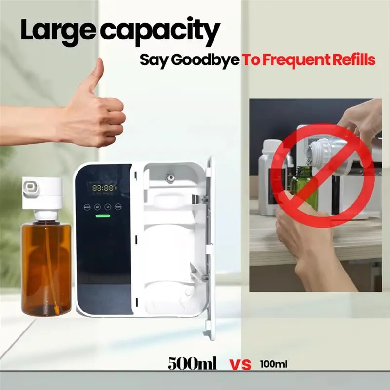 ABBK-Hotel Wall-Mounted Scent Machine For Large Area Capacity Aroma Diffuser High Power For Home Lobby Fragrance Machine EU Plug