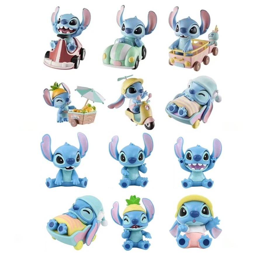 

Stitch Figure Blind Box Kawaii Stich Anime Cartoon Car Cake Room Decoration Model Doll Action Figure Kids Toy Girl Birthday Gift