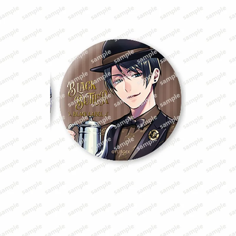 Anime Zwarte Butler Sebastian Michaelis Metalen Badge Knop Ciel Phantomhive Medaille Broche Pin Cosplay Kleding Docor Speelgoed Geschenken