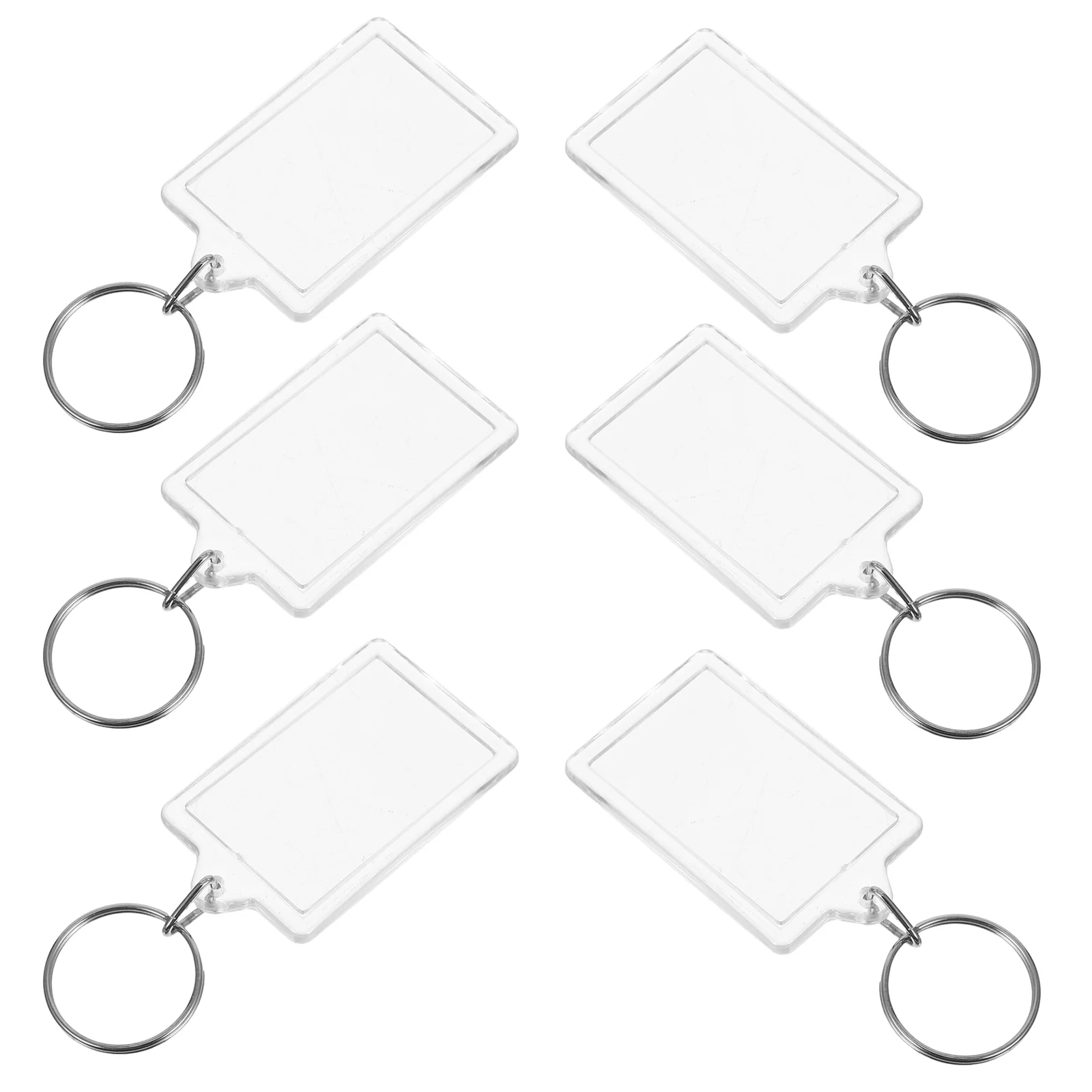 

16pcs Keychains Picture Frame Keychain Accessories Lightweight Mini Clear Insert Gifts Wedding Anniversary DIY Accessories