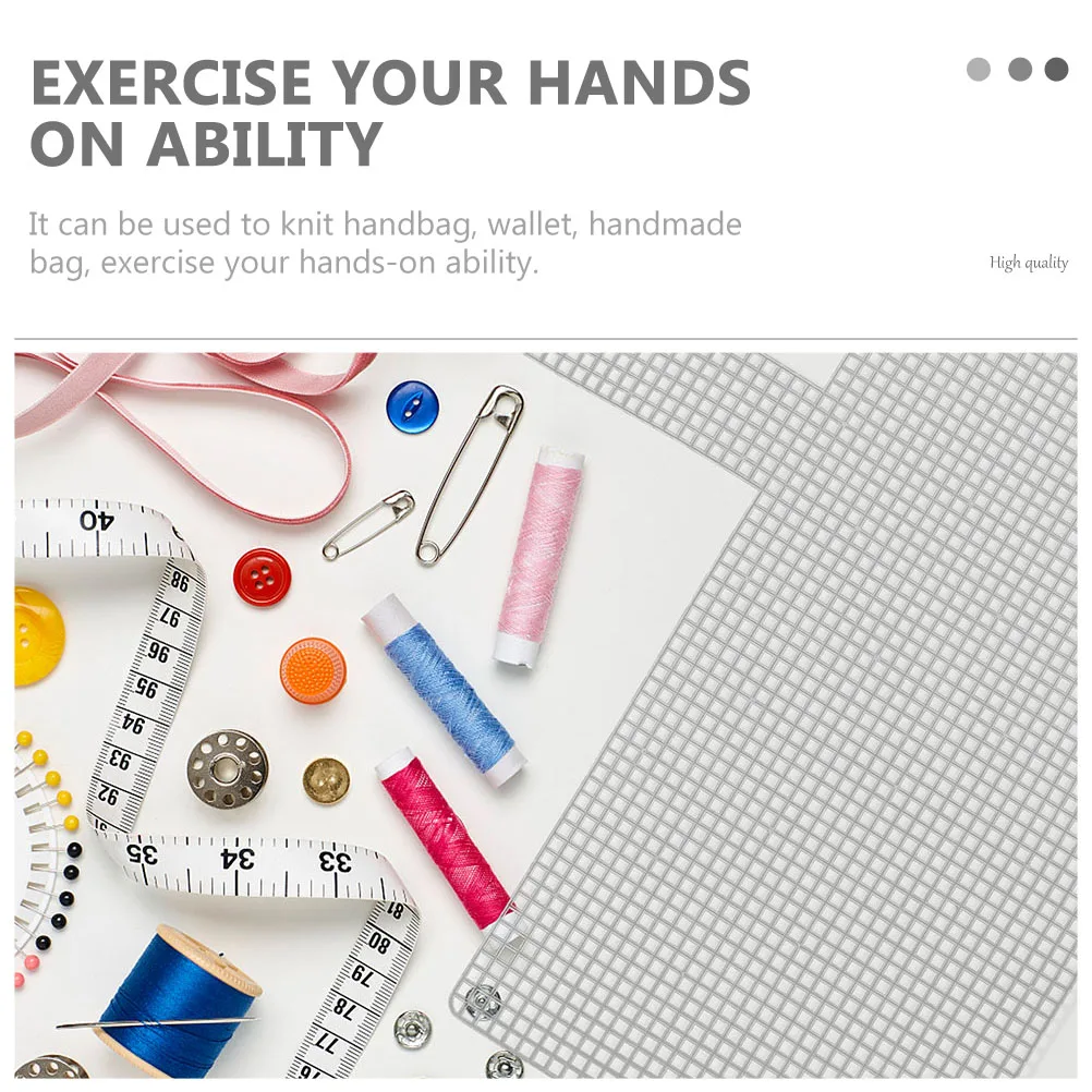 

6Pcs Bag DIY Grid Sheet Durable Safe to Use for Knit Woven Braid Crochet Sewing Needlework Craft Projects Bag DIY Plate