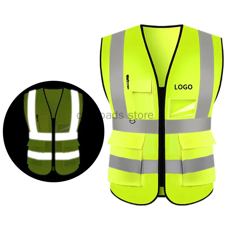 Uniform Work Reflective Clothing High Visibility Reflective Safety Vest Jacket Security Vest With Logo