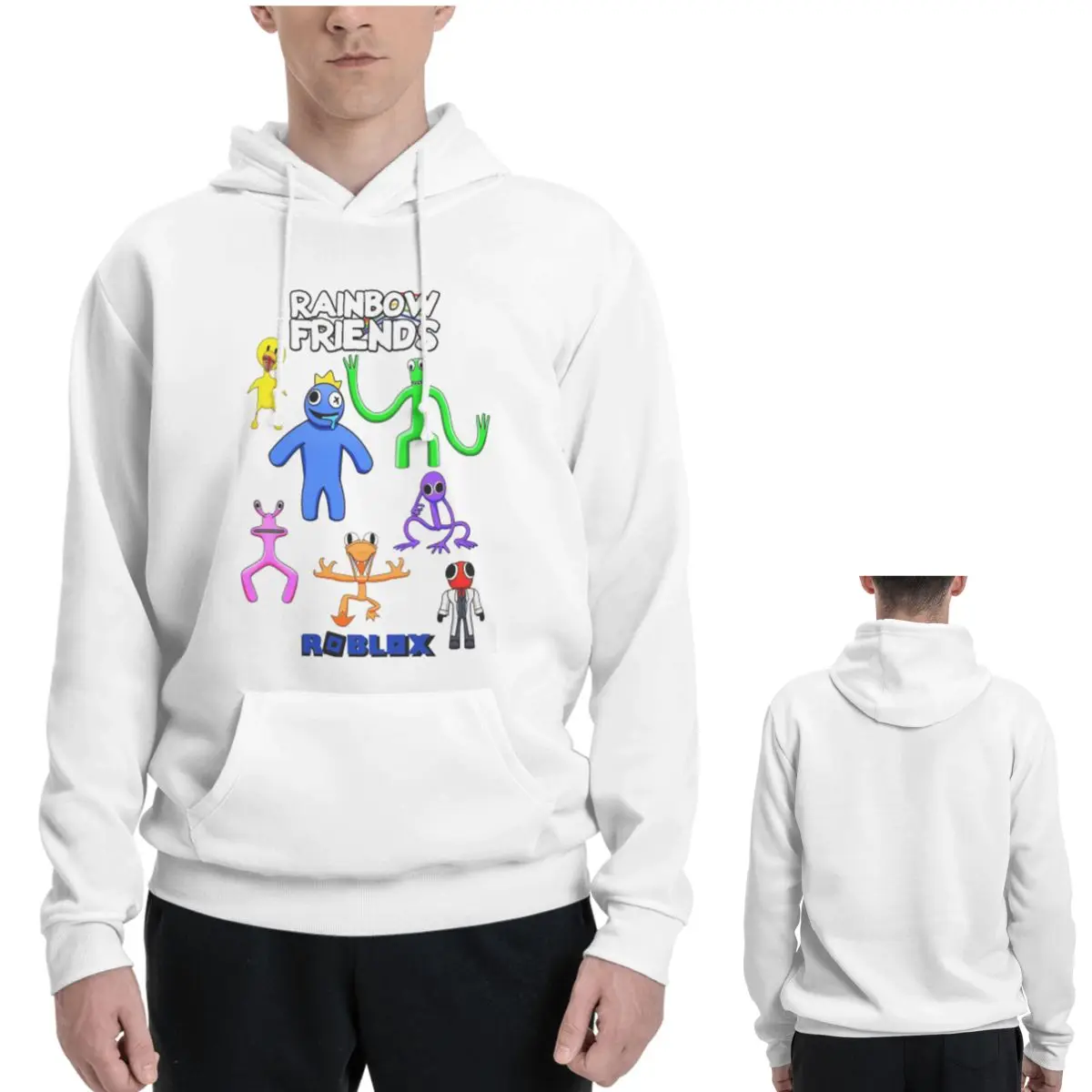 Sudaderas con capucha Rainbow Friends para hombre y mujer, Jersey informal, sudadera Harajuku de manga larga con capucha, Otoño Invierno