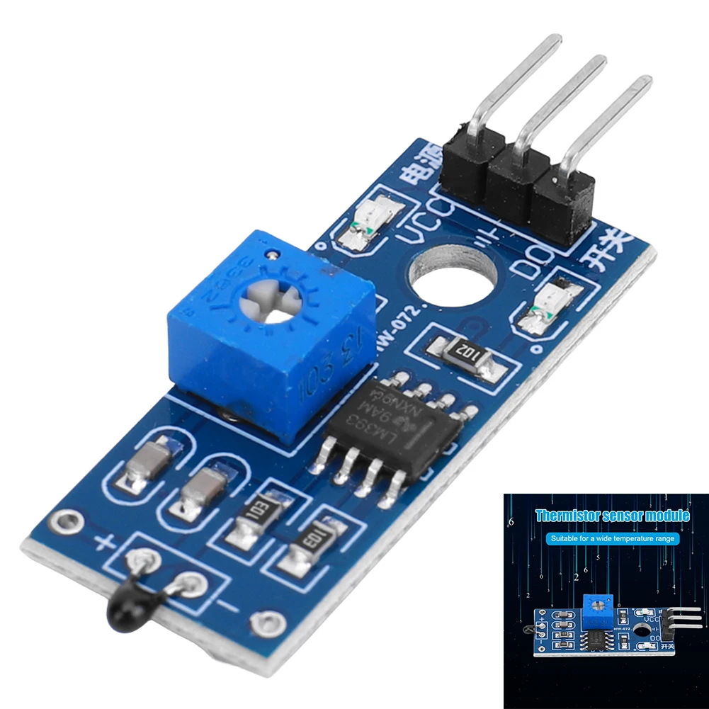 Módulo sensor de temperatura termistor, interruptor de controle de temperatura de alta sensibilidade, módulo de sensor térmico ntc para arduino, kit diy