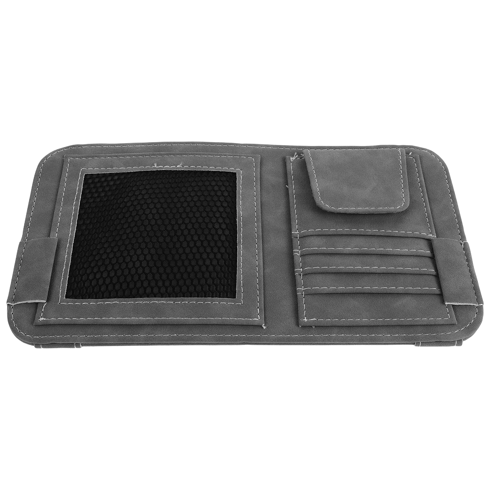 

Car Ticket Holder Elastic Mesh Pocket Organizer Sunglasses Glasses Documents Storage Visor Clip Band Card Item Car Organization