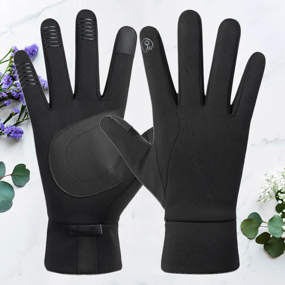 

1 пара долговечных ветрозащитных водонепроницаемых велосипедных перчаток с сенсорным экраном и нескользящим покрытием для горного велосипеда и активного отдыха на природе