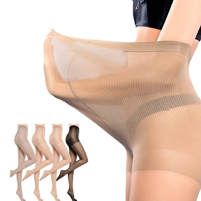 

Women Sexy Sheer Pantyhose Tights Solid Nylon Ultra-thin Thigh High Stocking 4Colors Mesh Female Seamless High Elastic Lingerie