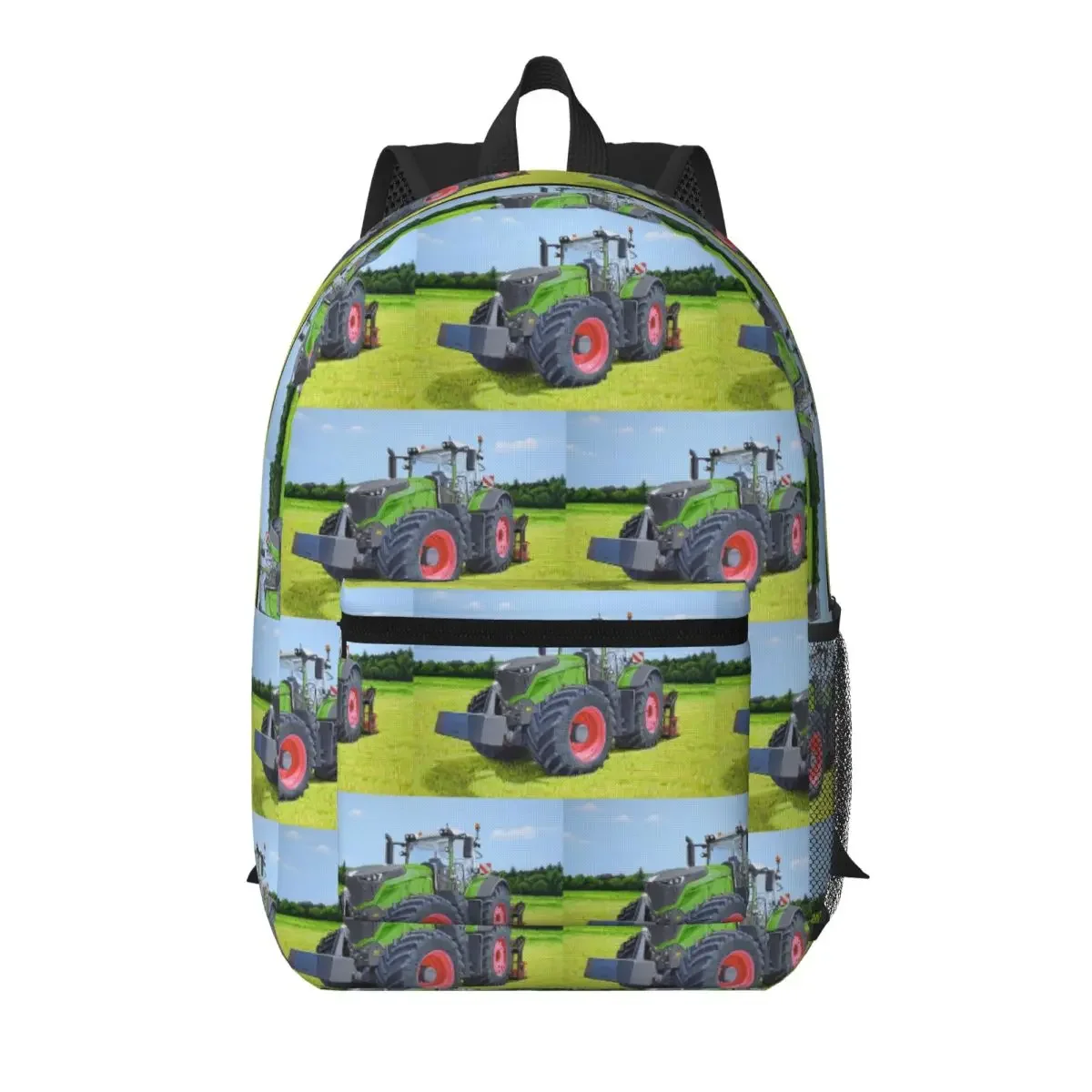 Green Tractor On A Forest Trail Student Backpack School Bag Hiking Travel Daypack for Boys Girls Bookbag Shoulder Bags
