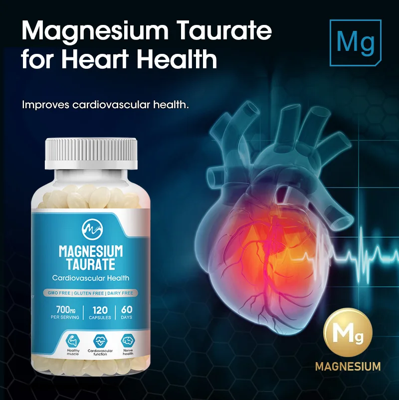 Minch Magnesium Taurate Capsules Relieve Twitches Tremors Muscle Cramps Extreme Fatigue And Headaches Regulate Sleep